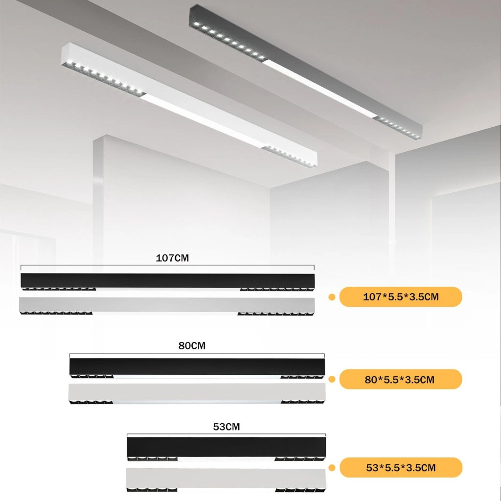ZMH Lampada da soffitto a LED da 53 cm, 80 cm e 107 cm per camera da letto, studio e sala da pranzo
