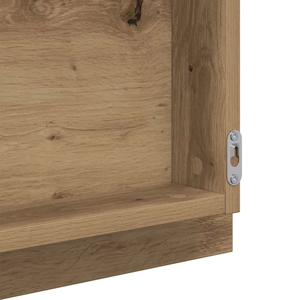 Specchio da bagno LED Rovere artigianale 40 x 37 x 8.5 cm 875412