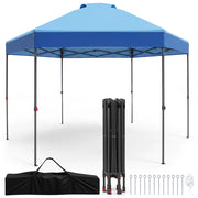 Gazebo pieghevole da giardino con altezza regolabile picchetti e corde, 360 x 360 cm Gazebo pop-up Blu