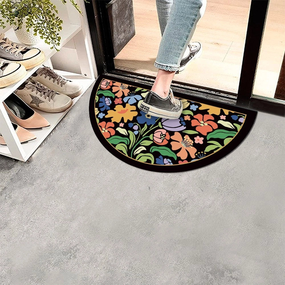 Zerbino Gomma Sostenibile 40X70 Antiscivolo Ingresso Interno Esterno Moderno Semiluna Dis.MD