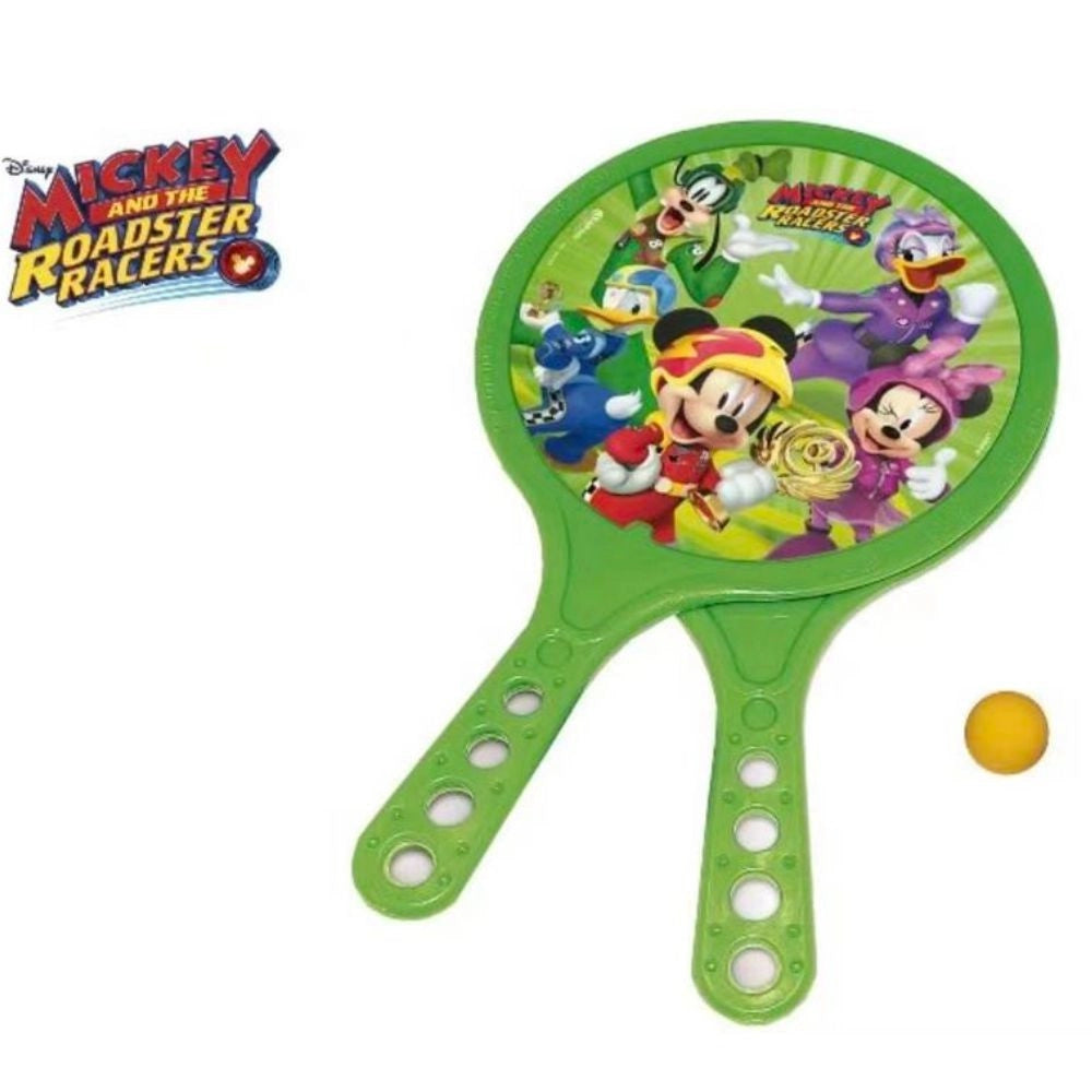Trade Shop - Racchettoni Spiaggia Mare Mickey Moude Disney Con Pallina Giocattolo Per Bambini -