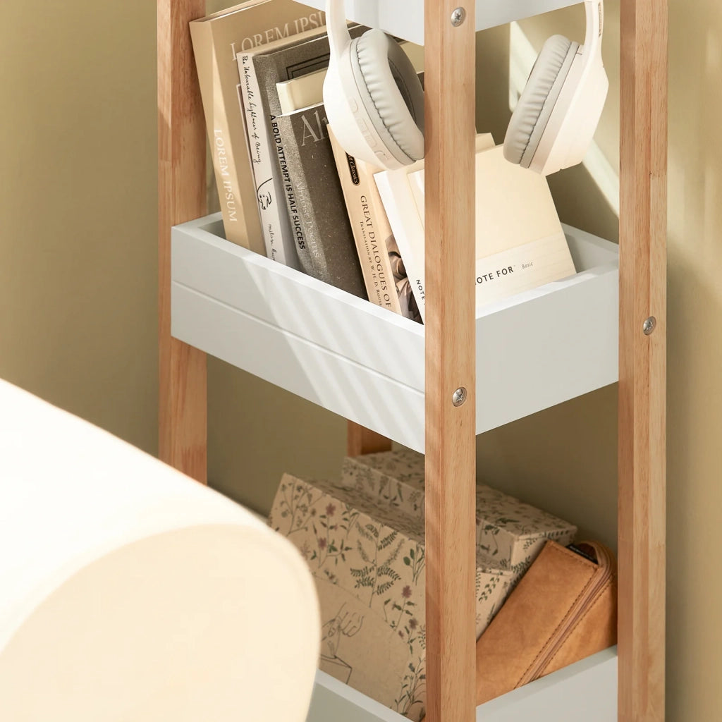 biancheria bagno cesta bagno cesta biancheria Scaffale Bagno cesta scaffale mobili bagno salvaspazio bianco FRG226-WN