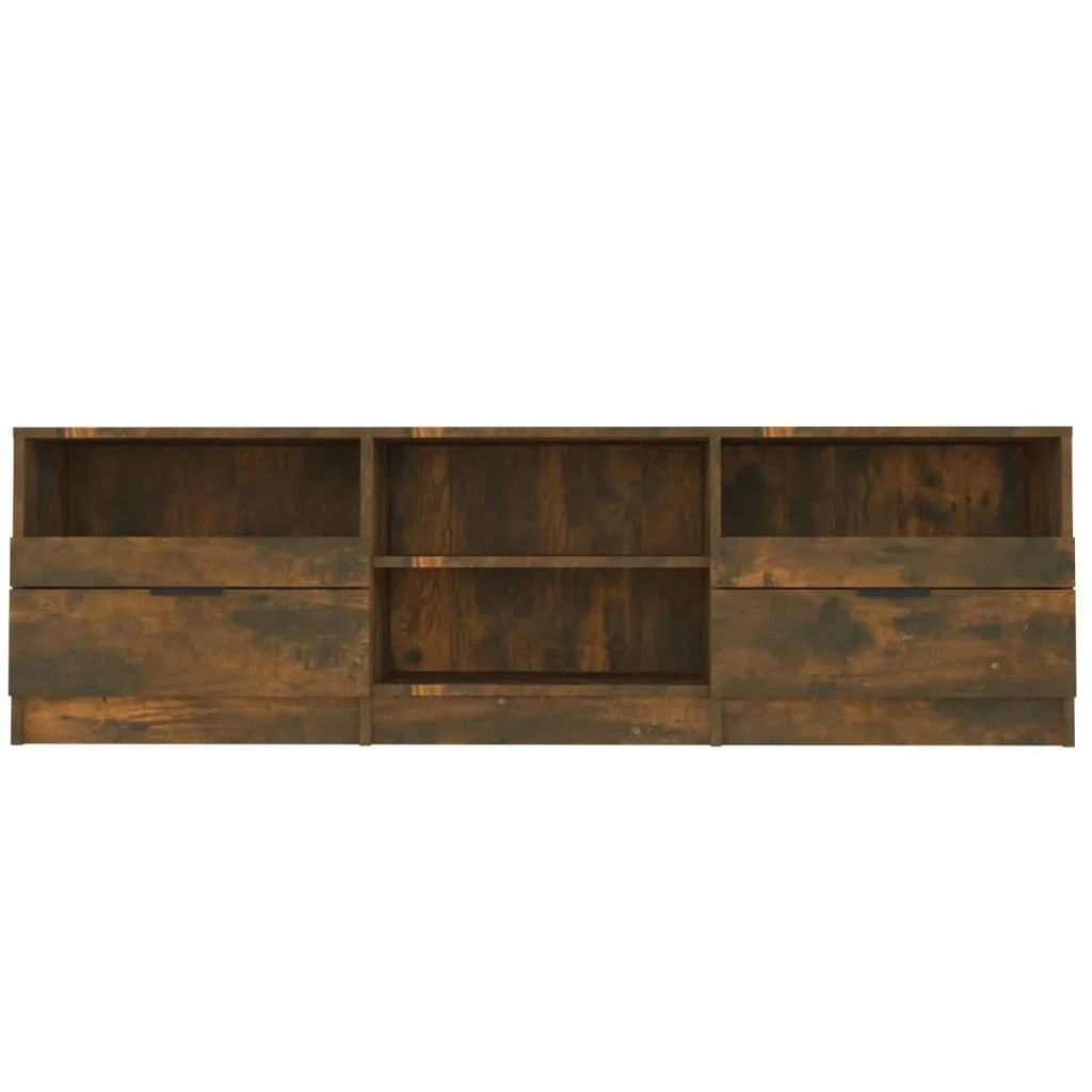 Mobile TV multimediale mensola TV credenza TV sala da pranzo soggiorno camera da letto rovere affumicato 150 x 33,5 x 45 cm legno ingegnerizzato marrone 02_0027340