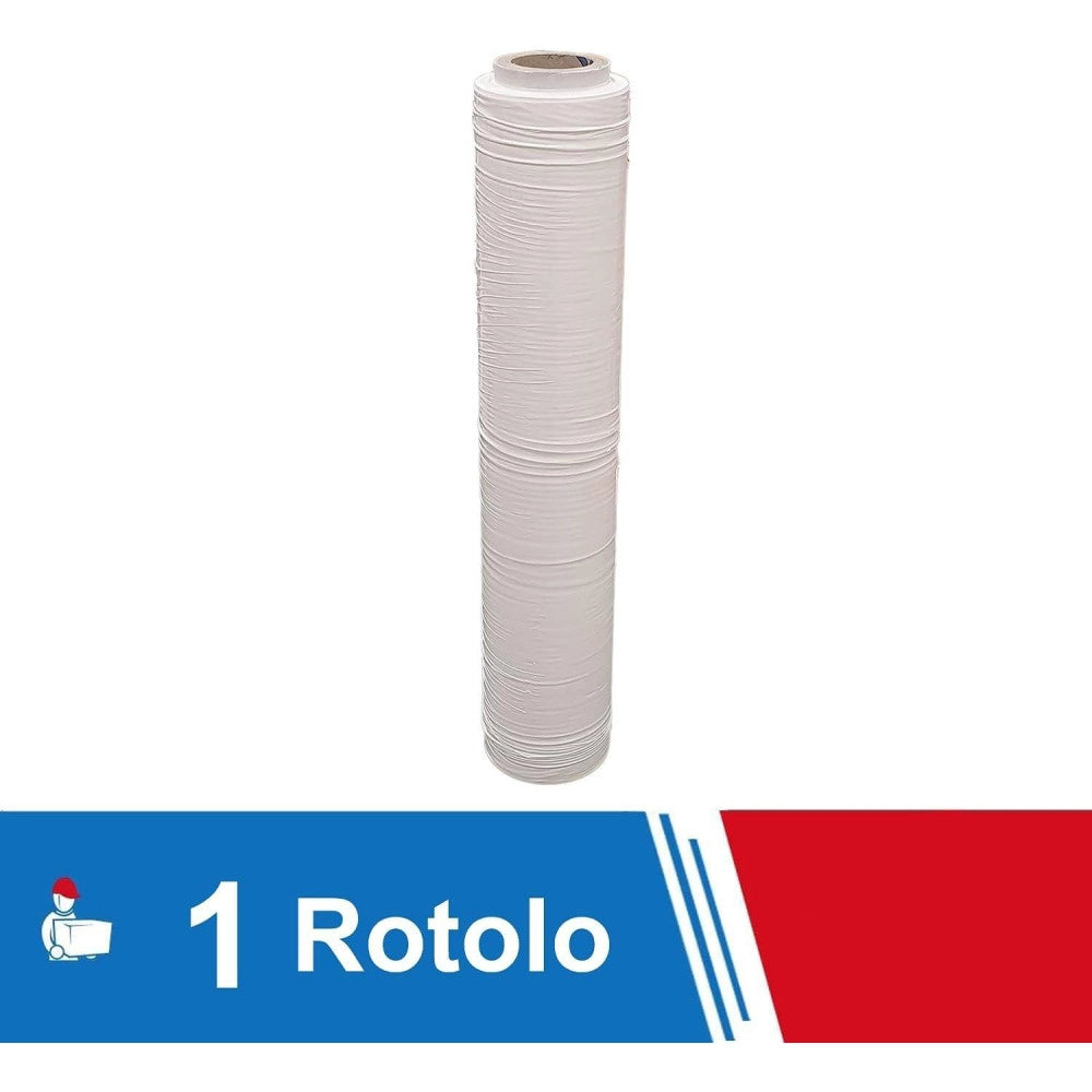 Trade Shop - Film Estensibile Pellicola Bianca Rotolo Manuale Per Imballaggi 160mx23myx50cm -