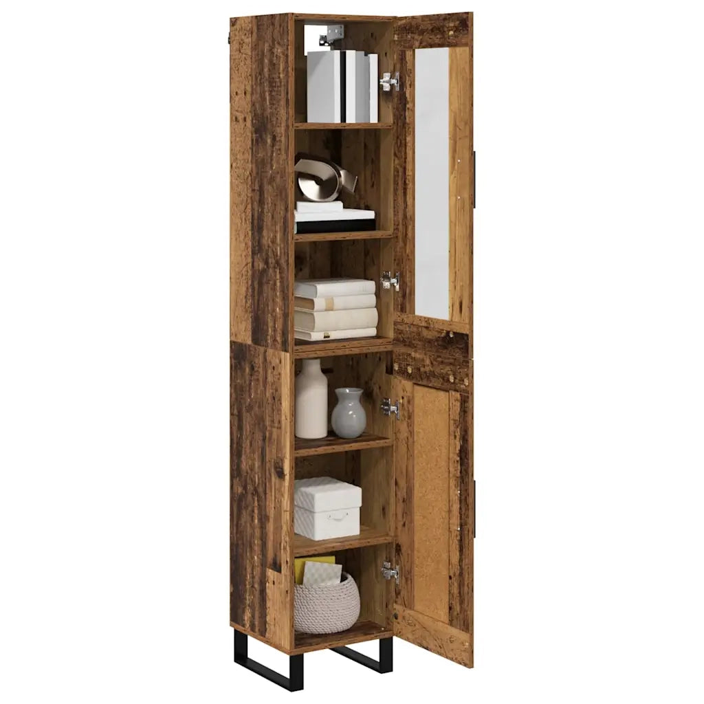 Credenza | Madia | Buffet da pranzo | Armadio da pranzo Legno vecchio 34,5 x 34 x 180 cm Legno multistrato