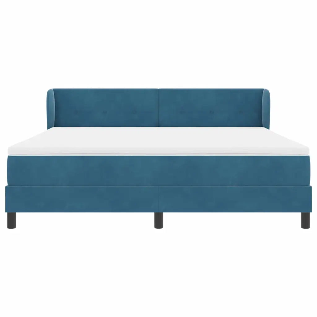 Letto a molle con testiera Blu scuro 180 x 200 cm Velluto 3340404