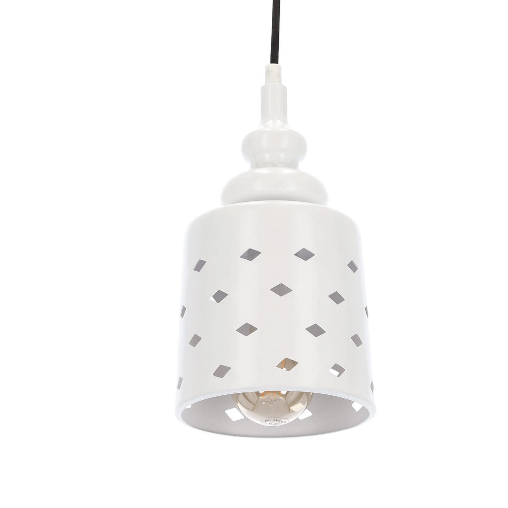 Lampada sospensione Candellux HAMP bianca metallo E27 Ø14