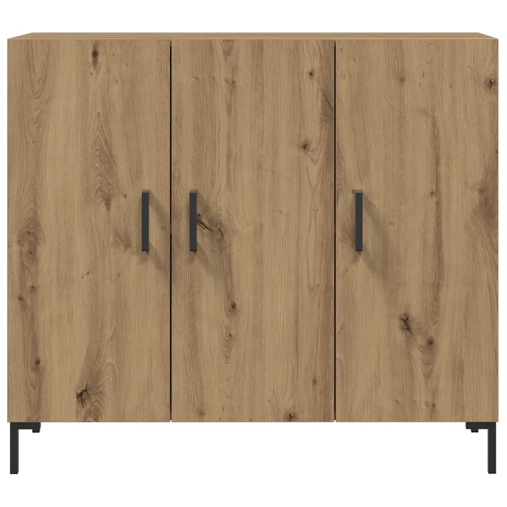 Credenza Rovere Artigianale 90x34x80 cm in Legno Multistrato 857315