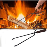 Tangia per legna - 40 cm - Tangia pesante per camini - accessori per camini - attrezzi per camini - lunga tangia per legna resistente al calore per fuochi da campo - camini aperti