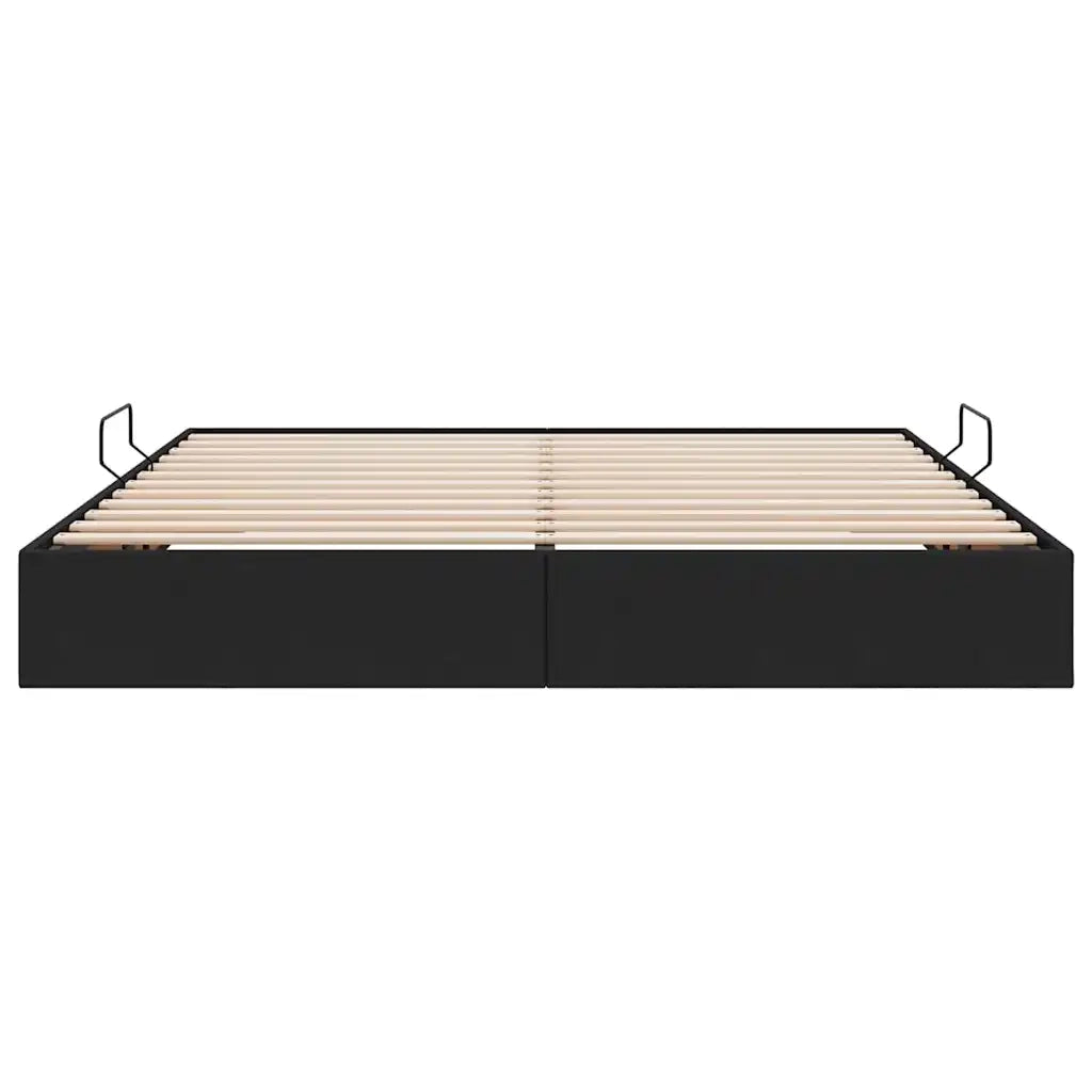 Letto con Contenitore Nero 180 x 200 cm Tessuto 3370051