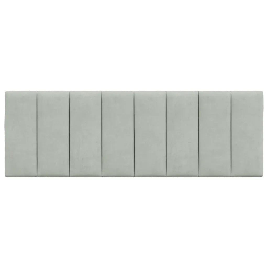 Cuscino Testiera Hanko Grigio Chiaro 120 cm in Velluto CFW8462130