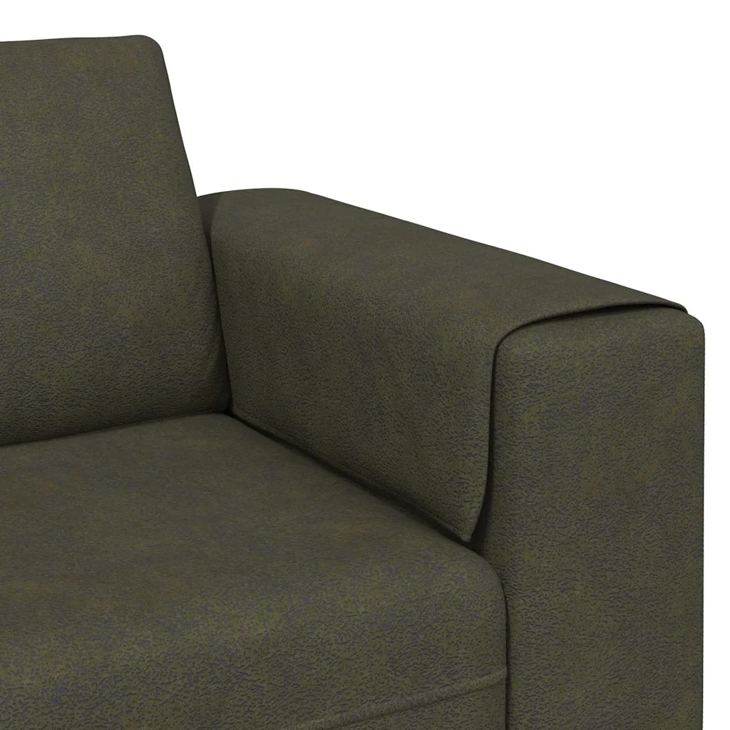 Set di divani Verde militare Pelle scamosciata sintetica 3335111