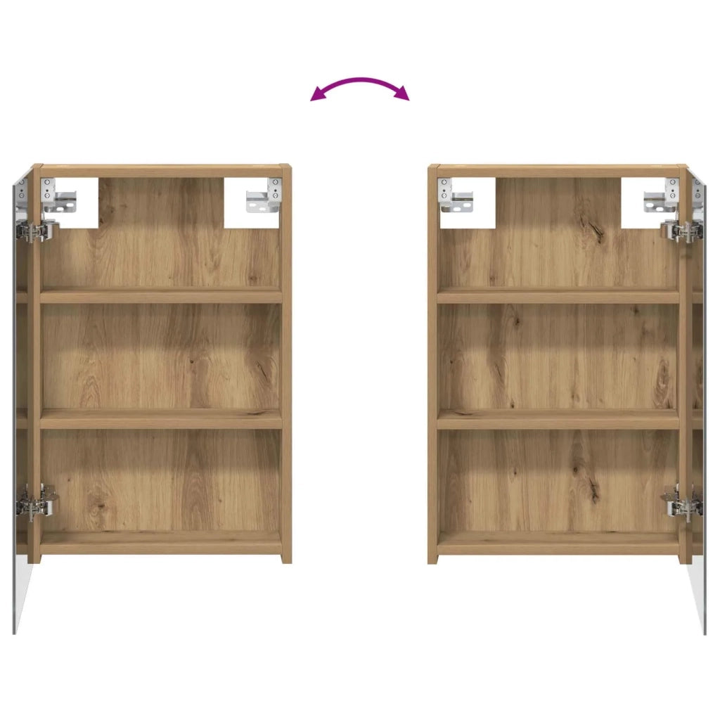 Mobiletto per specchio da bagno con porta Rovere Artigianale