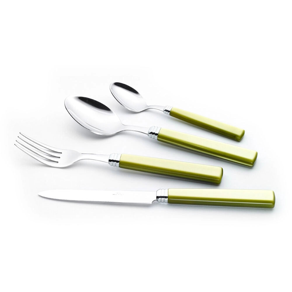 Servizio Set di Posate 24 Pezzi in Acciaio Inox Rivadossi Sandro Zara Verde