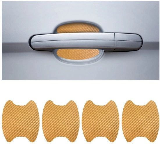 Protezione contro la chiusura automatica per 4 porte - Fibra di carbonio universale - Film di protezione anti graffi - Copertura per vernice laterale - Facile da rimuovere - Resistente ai graffi - Film di protezione per porte