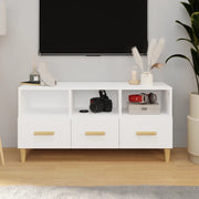 Mobile Porta TV-Credenza per TV Bianco 102x36x50 cm in Legno Multistrato