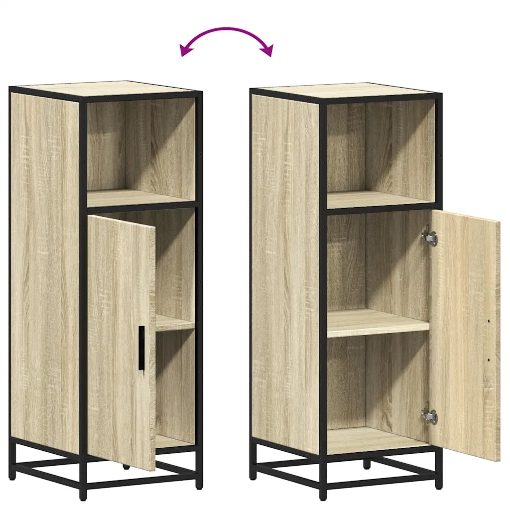 vidaXL Armadietto Bagno Rovere Sonoma 35x37,5x100 cm Legno Multistrato