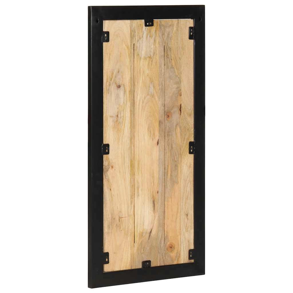 Appendiabiti da parete in legno massello di mango grezzo 40 x 2 x 80 cm ganci pratici salvaspazio stile naturale 02_0057665