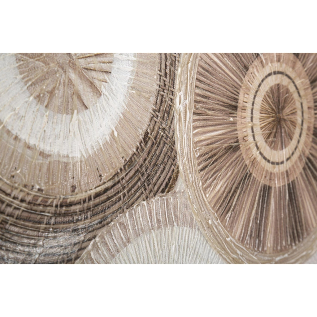 Stampa su Tela Cerchi 30, Marrone, Legno, 50x3,2x100 cm