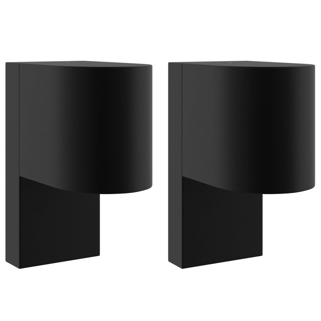 Illuminazione da Parete Esterna 2 pz Acciaio Inossidabile Nero IP44