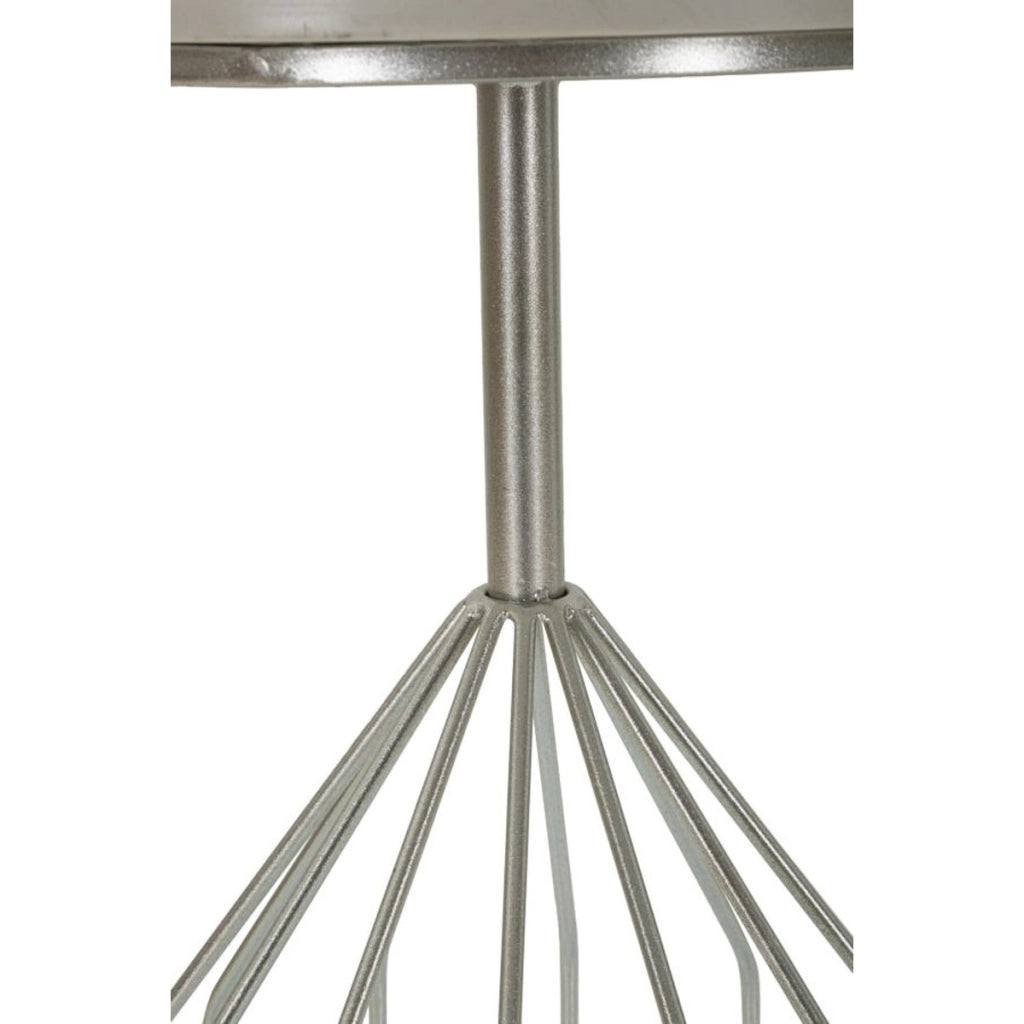 Tavolino VKH532, Argento, Marmo, 37,5x37,5x58 cm