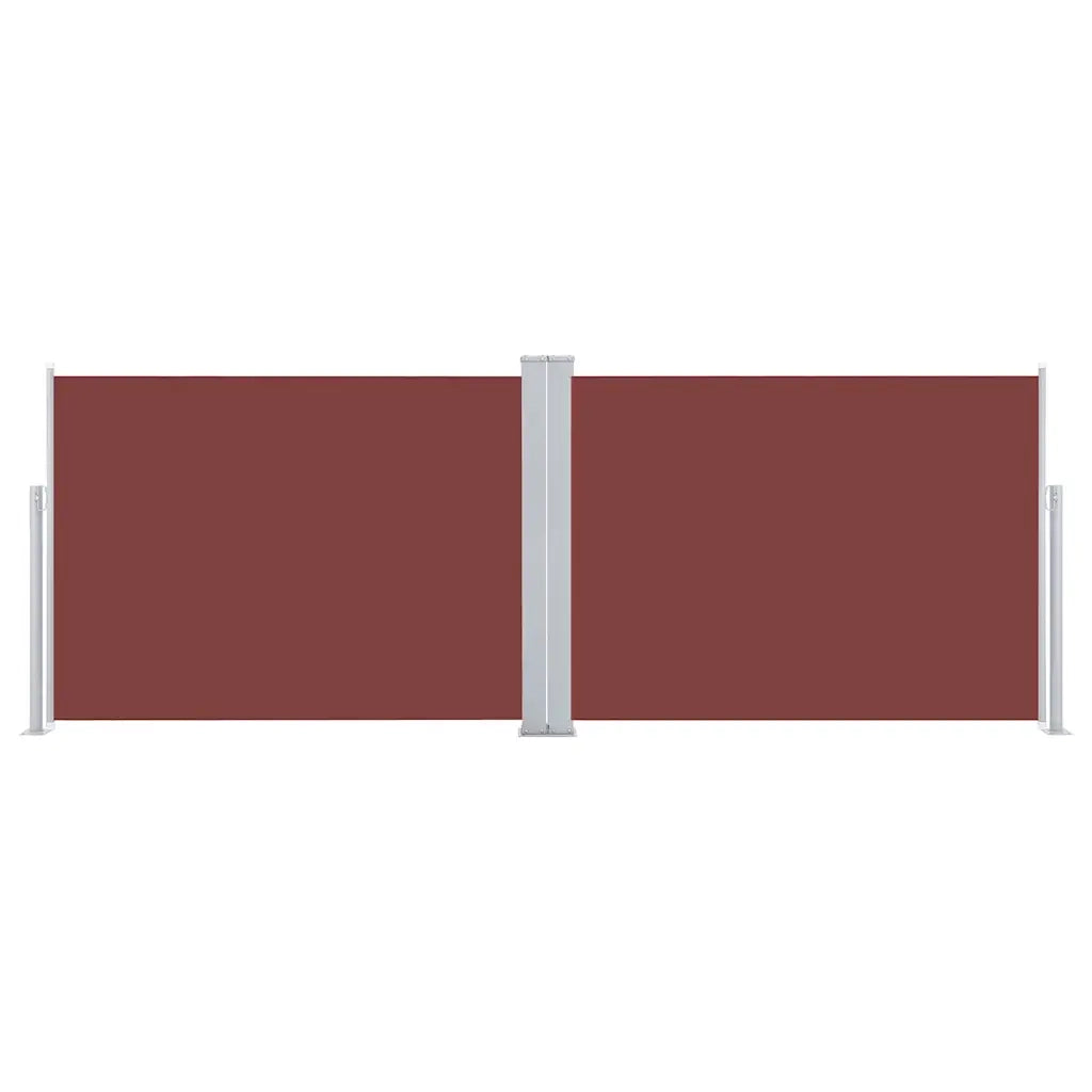 Tenda da Sole Laterale Retrattile Marrone 120x1000 cm 48481