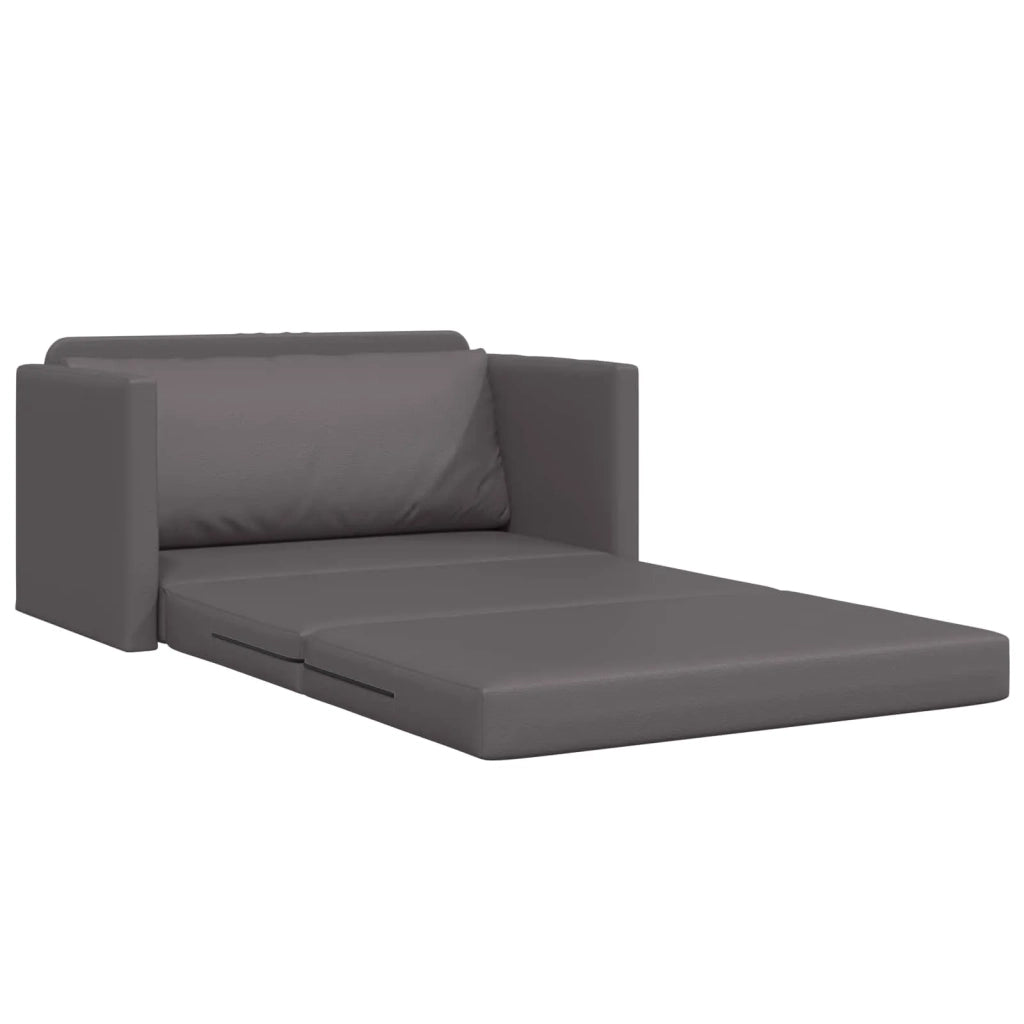 Divano letto | Sof¨¤ letto | Letto singolo Grigio 124 x 71 x 78 cm Pelle Artificiale