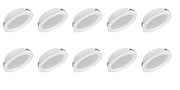 Kit 10 Faretti bianchi LED Rotondo Ultra Slim 3W da Incasso 240lm Luce fredda 6500K Alluminio, Bianco, Luce fredda-calda-naturale Colore della luce: Luce fredda