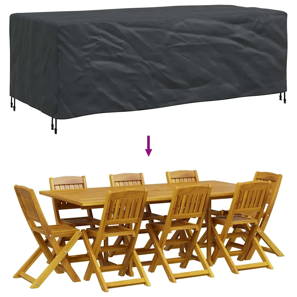 vidaXL Copertura per mobili da esterno Nero 229 x 113 x 73 cm 210D