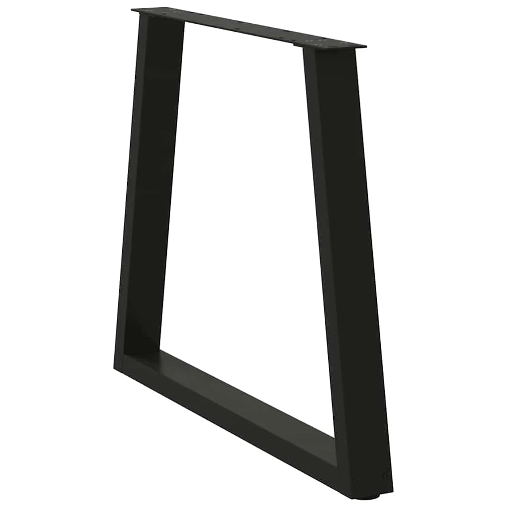 Set di 3 gambe per tavolo da pranzo dal design moderno 70 x 73 cm con piedini regolabili in acciaio nero 02_0056872