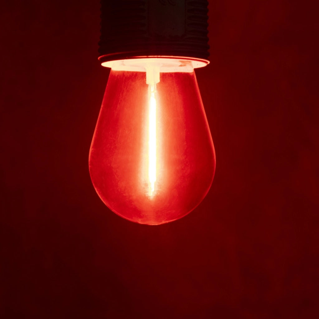 Lampadina LED Filament ST45 E27 0,9W rossa Kanlux esterna
