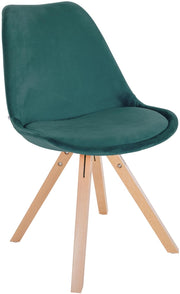 Sedia Sofia Velvet verde,natura (quadrato)