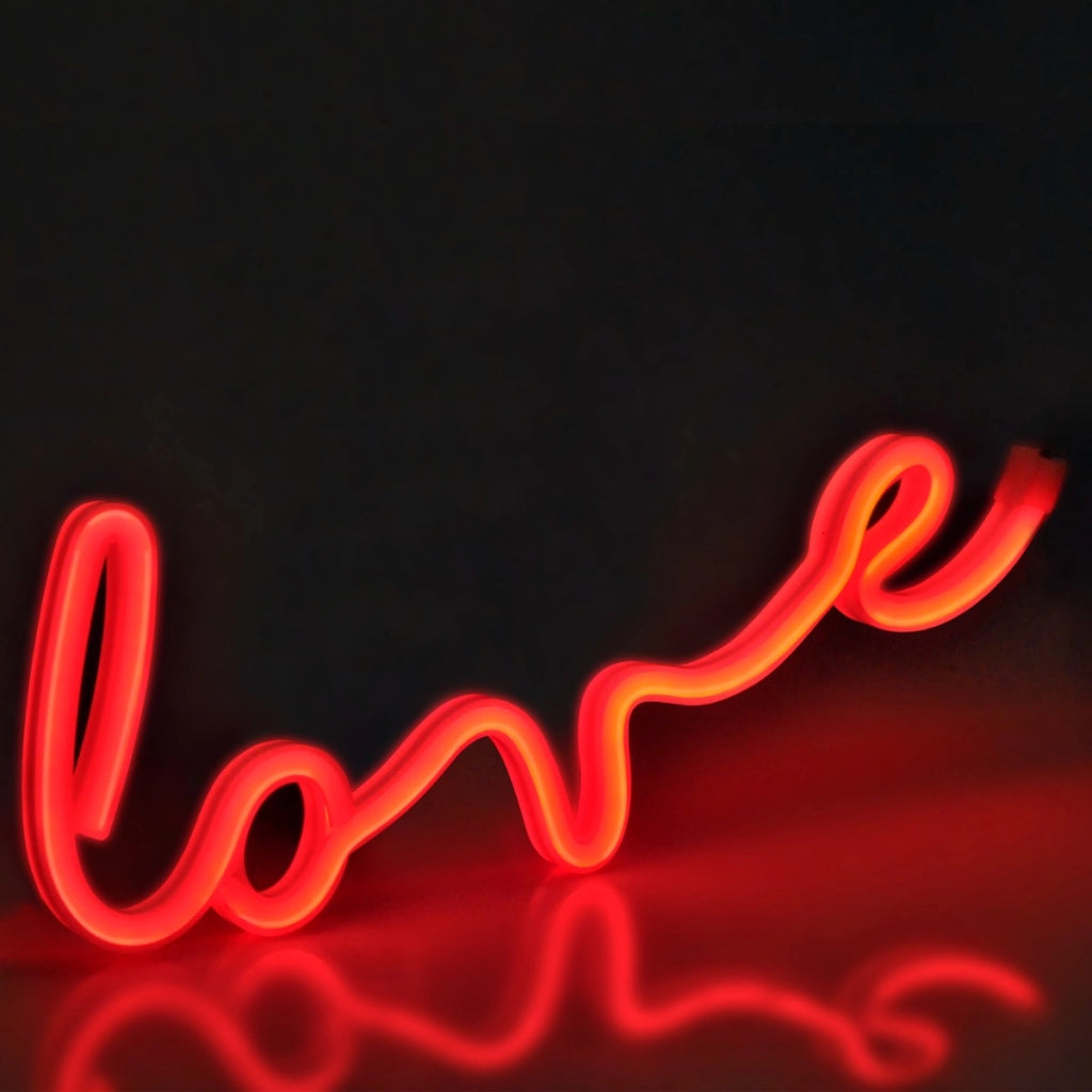 Applique bimbi neon Love rossa LED 3W USB/batterie Polux