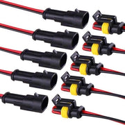 5 pezzi di connettori elettrici a 2 pin a prova d'acqua per cavi per auto - connettori a cavo per auto, camion, barche, scooter, motocicletta con filo 16 AWG