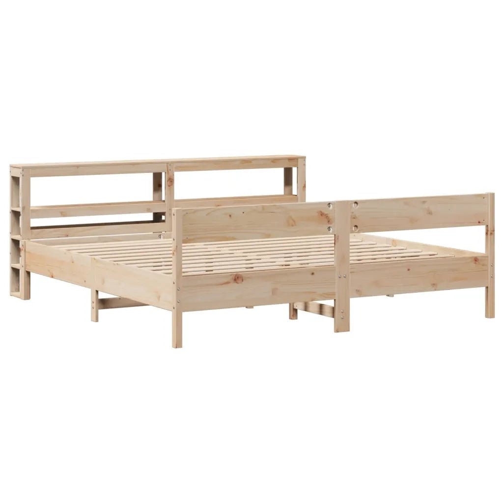 Letto matrimoniale | Letto per adulti | Letto senza Materasso 180x200 cm in Legno Massello di Pino