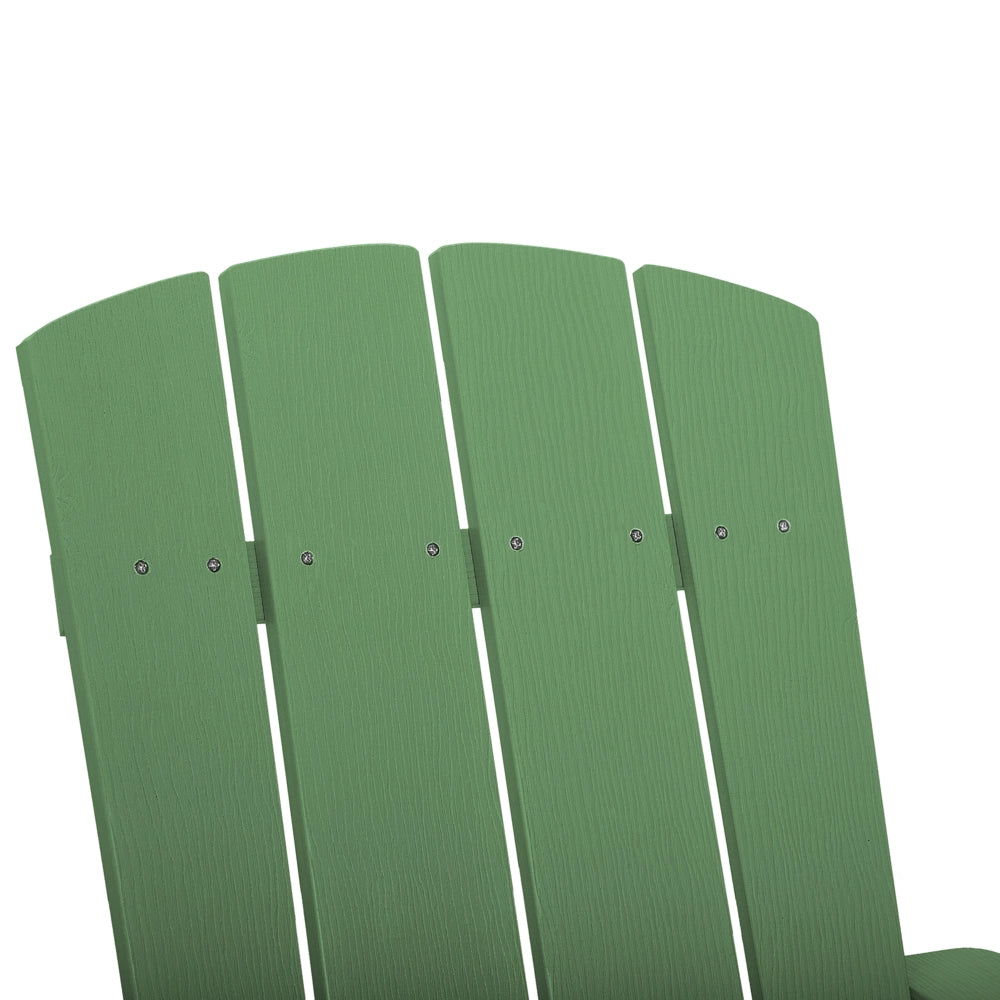 Sedia da giardino in plastica verde legno resistente agli agenti atmosferici in stile moderno