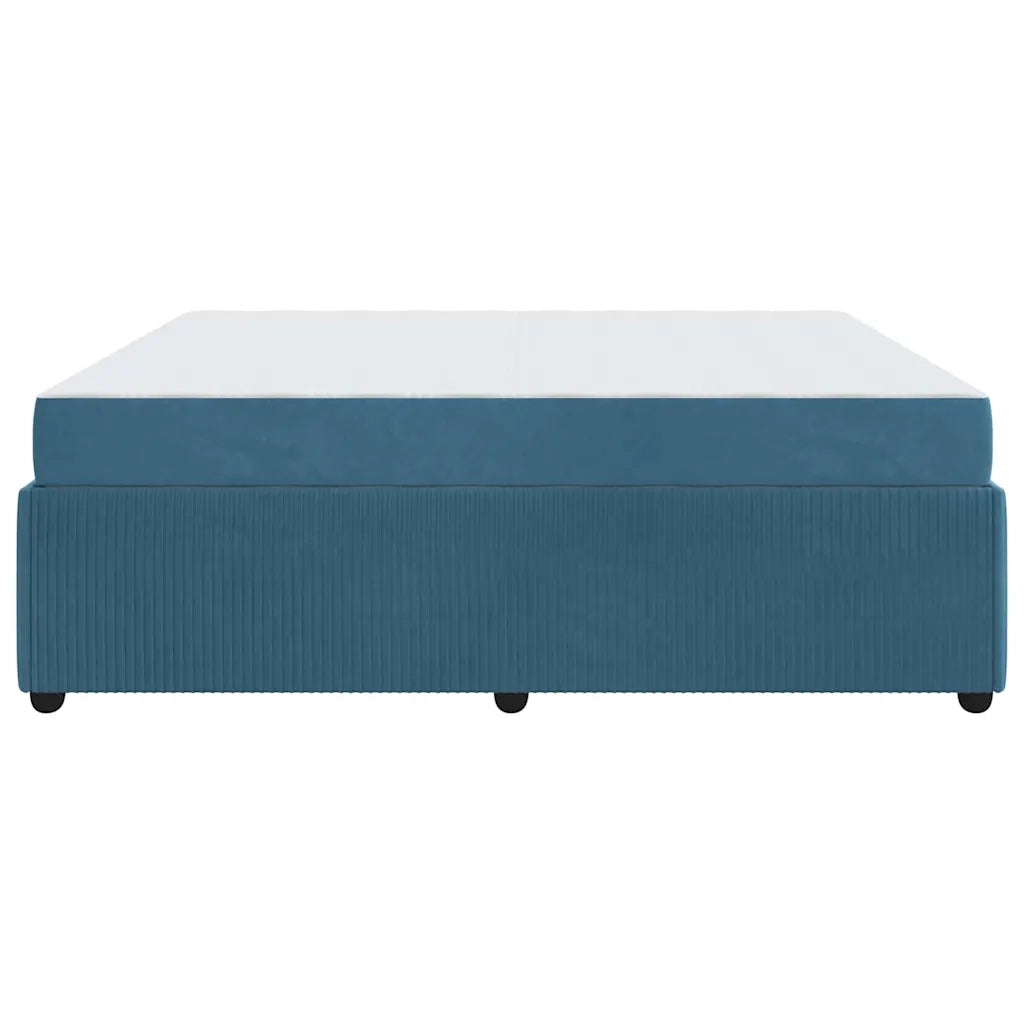 Struttura del letto con materasso Blu 180 x 200 cm Tessuto 3398429