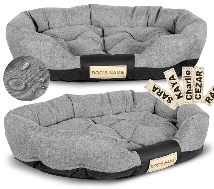AIO FACTORY Cuccia per cani 75x50 cm personalizzabile impermeabile grigio