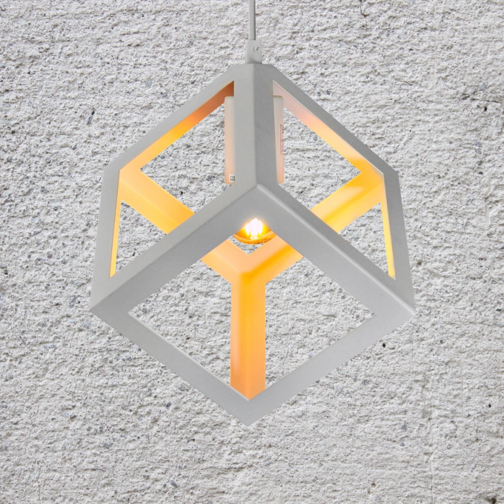 Lampada a sospensione Polux Sweden bianca E27 Ø16 metallo