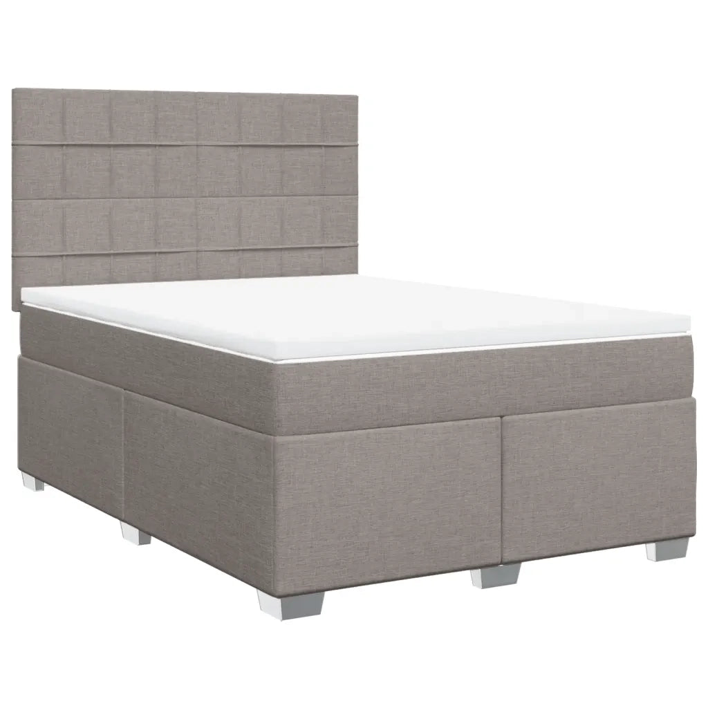 Giroletto a Molle con Materasso Tortora 160x200 cm in Tessuto 3290543