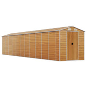 Casetta da giardino cabina ripostiglio capanno da esterno capanno per attrezzi robusta colore chiaro 191 x 980 x 198 cm acciaio zincato marrone 02_0022298