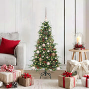 Albero di Natale Artificiale con Rami Pieghevoli Verde 120 cm
