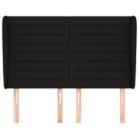 Testiera ad Orecchio Nera 147 x 23 x 118/128 cm in Tessuto