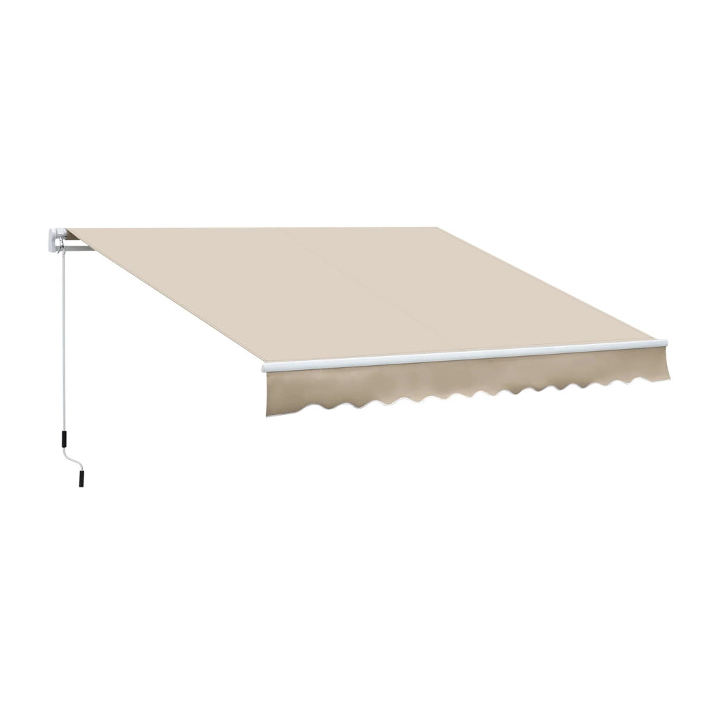 Tenda Da Sole Da Esterno A Bracci Avvolgibile 295X200 Cm Beige tinta unita