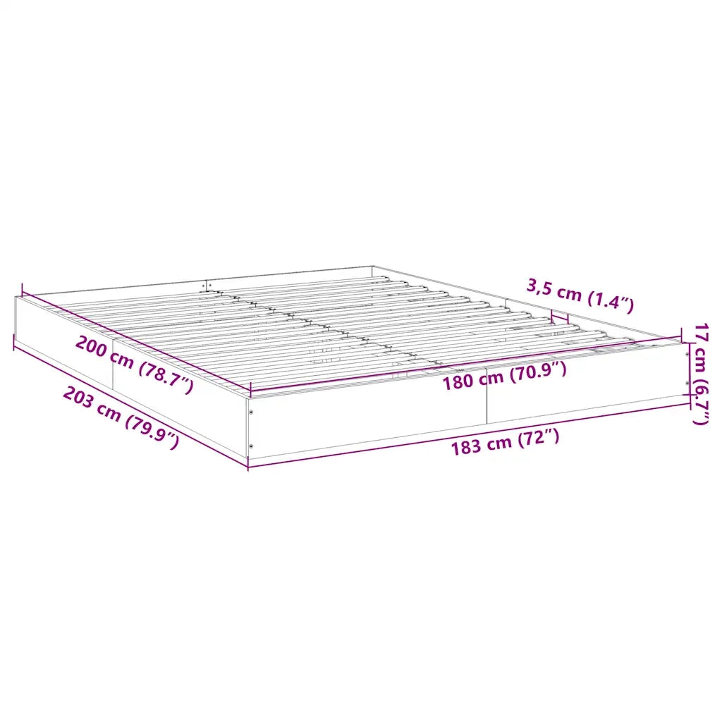 Giroletto Grigio Cemento 180x200 cm in Legno Multistrato 842003