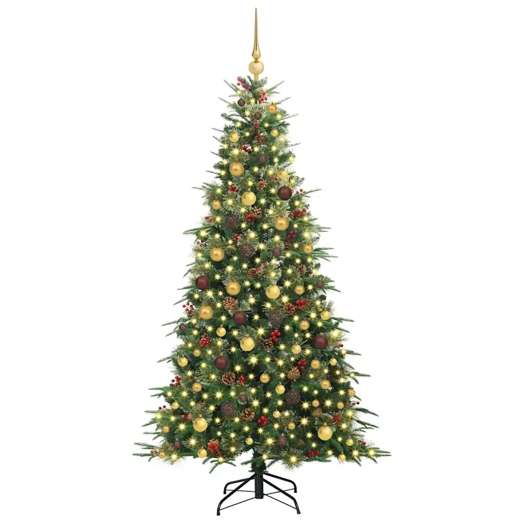 Albero di Natale Artificiale con Rami Pieghevoli Verde 210 cm 3397429