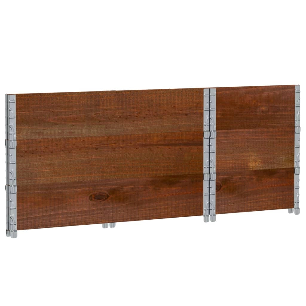 Vassoio per fioriera aiuola rialzata piante fiori terrazza giardino 100 x 50 cm legno massello di pino marrone 02_0037284