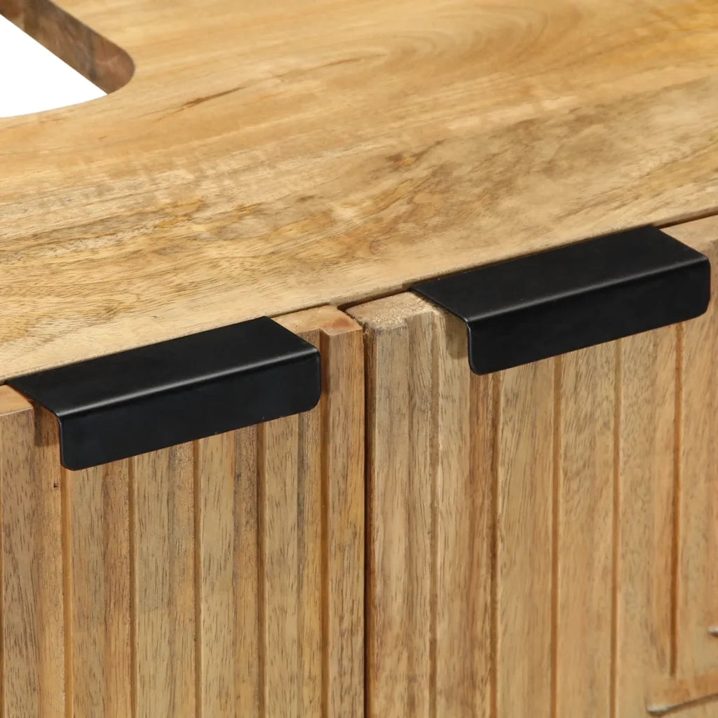 Mobile Lavabo da Bagno Marrone 62x33x58 cm Legno Massello Mango 4017739
