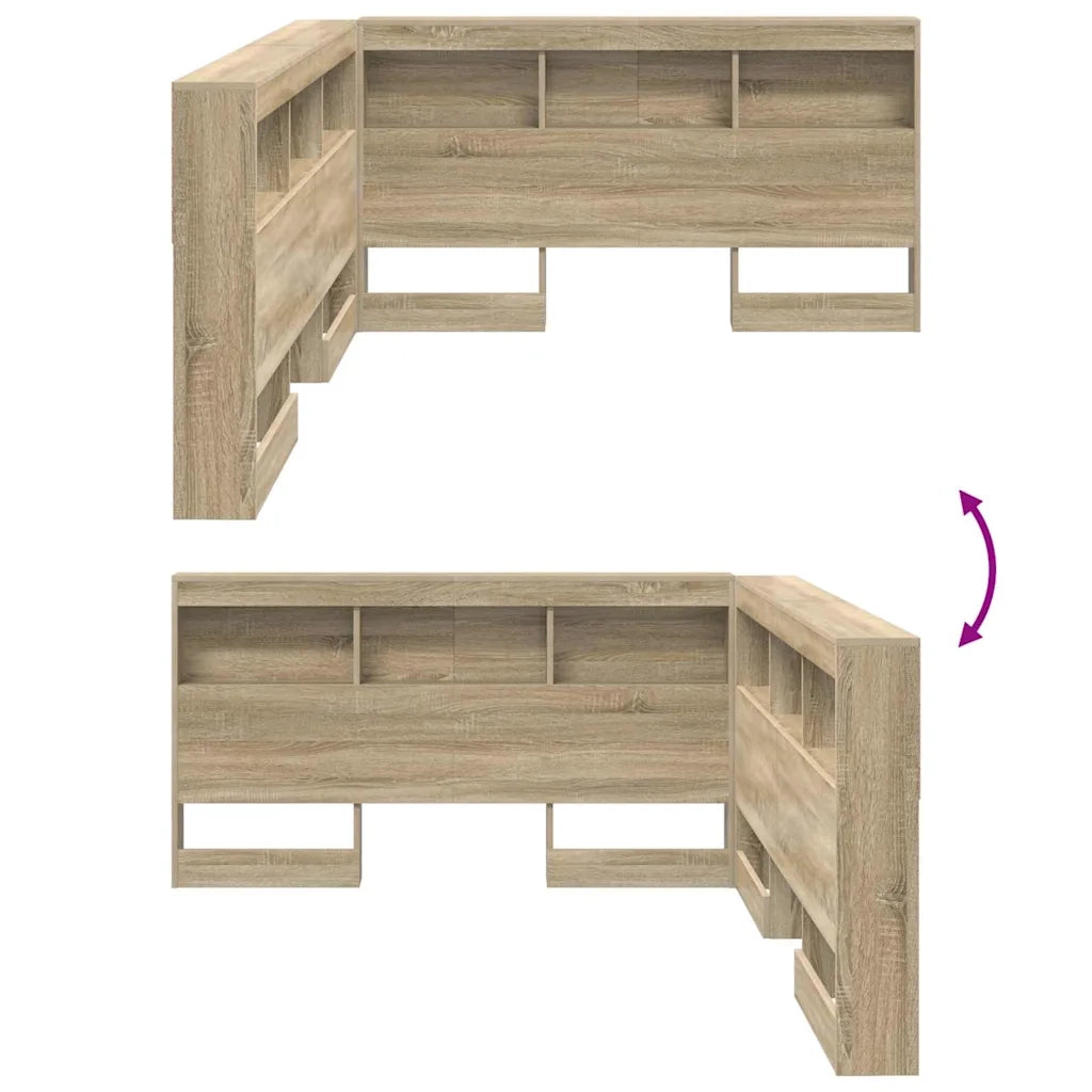 Testiera | Testata contenitore Rovere Sonoma 140 cm Legno multistrato