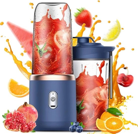 Blender portatile - Smoothiemaker - 400 ml - Portatile - Senza BPA - Ricarica USB - 21.000 giri/min
